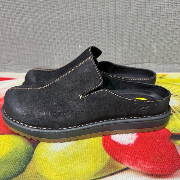 Børn Men's Black Dist Leather Jude Mule Size 9.5 M - Picture 1 of 8